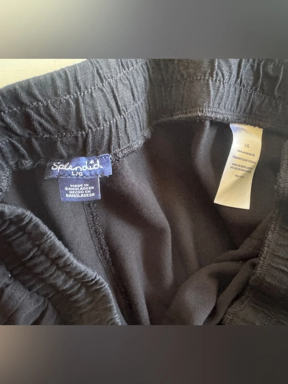 Splendid Soft Drawstring Jogger Black Large - Picture 3 of 4
